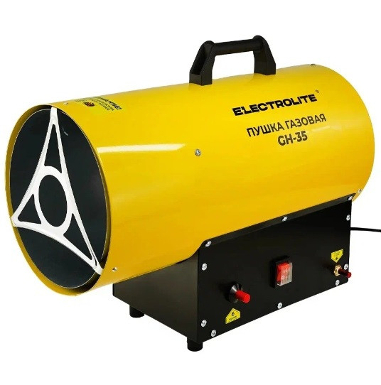 Пушка газовая ELECTROLITE GH-35, 35 кВт, давление газа 0.7 бар, расход газа 2.18 кг/час Пушка газовая ELECTROLITE GH-35, 35 кВт, давление газа 0.7 бар, расход газа 2.18 кг/час