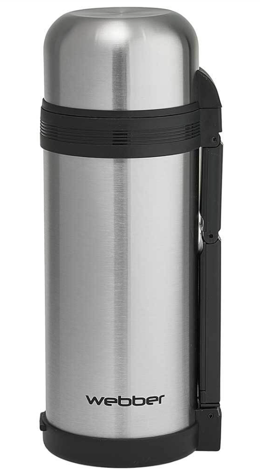 АКЦИЯ ! Термос WEВBER SST-1500P (Металлик; 1500мл; Корпус из нерж.стали; Широкая горловина)