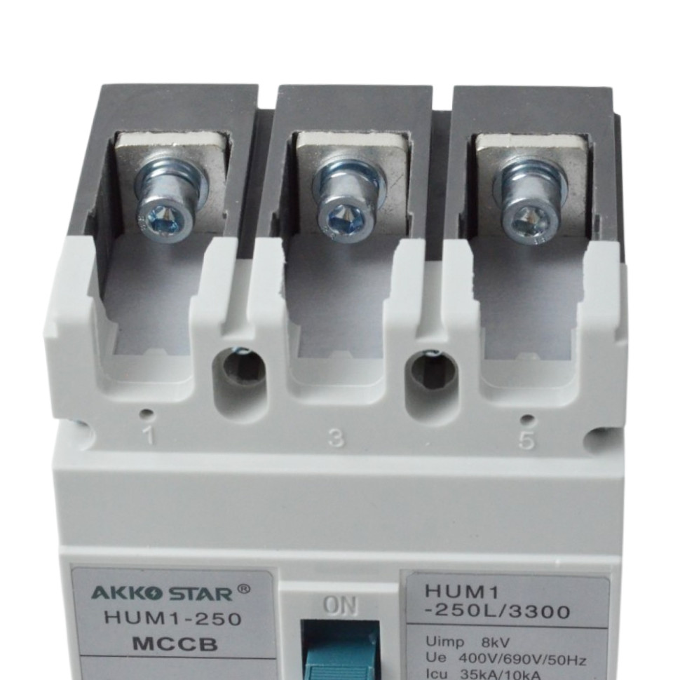 Выключатель автоматический силовой AKKOSTAR HUM1-250L/3300 3P 250A