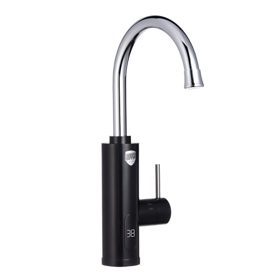Кран-водонагреватель проточный Royal Thermo QuickTap Черный, 3.3кВт, защита от перегрева Кран-водонагреватель проточный Royal Thermo QuickTap Черный, 3.3кВт, защита от перегрева