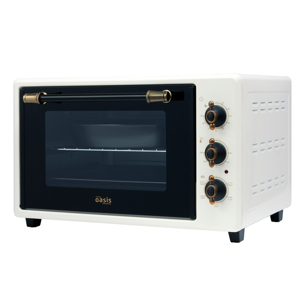 Духовой шкаф OASIS everywhere M-40CRU1 Бежевый, 40л, 1500Вт, конвекция,50–250 °C, 5 реж., нерж.сталь Духовой шкаф OASIS everywhere M-40CRU1 Бежевый, 40л, 1500Вт, конвекция,50–250 °C, 5 реж., нерж.сталь