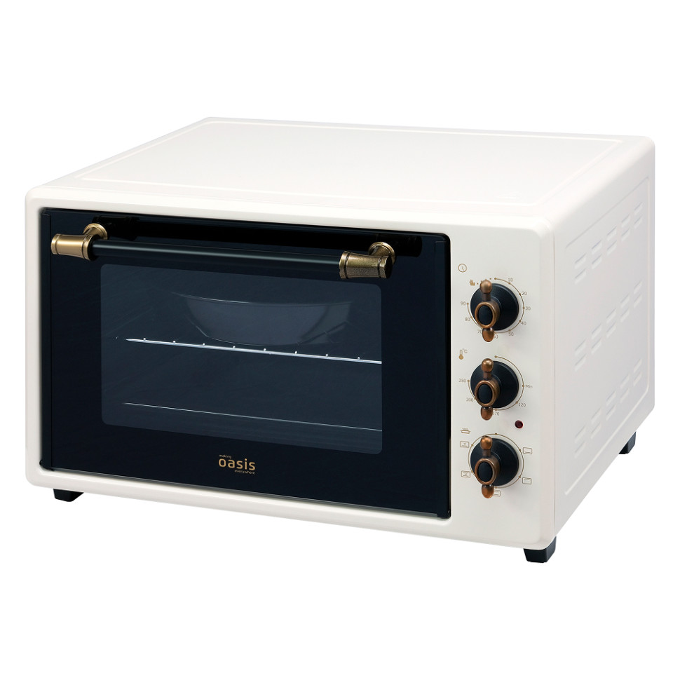 Духовой шкаф OASIS everywhere M-40CRU1 Бежевый, 40л, 1500Вт, конвекция,50–250 °C, 5 реж., нерж.сталь Духовой шкаф OASIS everywhere M-40CRU1 Бежевый, 40л, 1500Вт, конвекция,50–250 °C, 5 реж., нерж.сталь