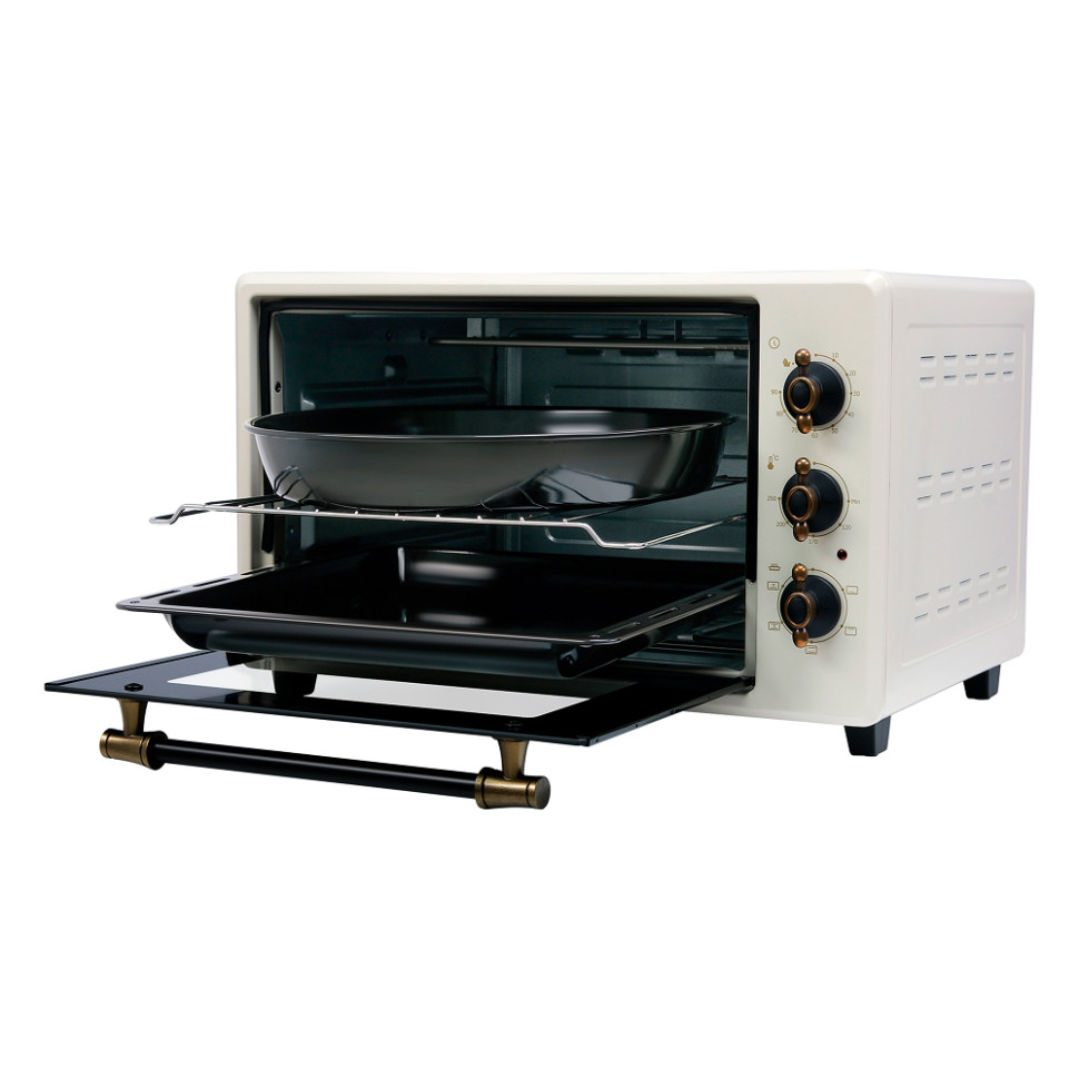Духовой шкаф OASIS everywhere M-40CRU1 Бежевый, 40л, 1500Вт, конвекция,50–250 °C, 5 реж., нерж.сталь Духовой шкаф OASIS everywhere M-40CRU1 Бежевый, 40л, 1500Вт, конвекция,50–250 °C, 5 реж., нерж.сталь