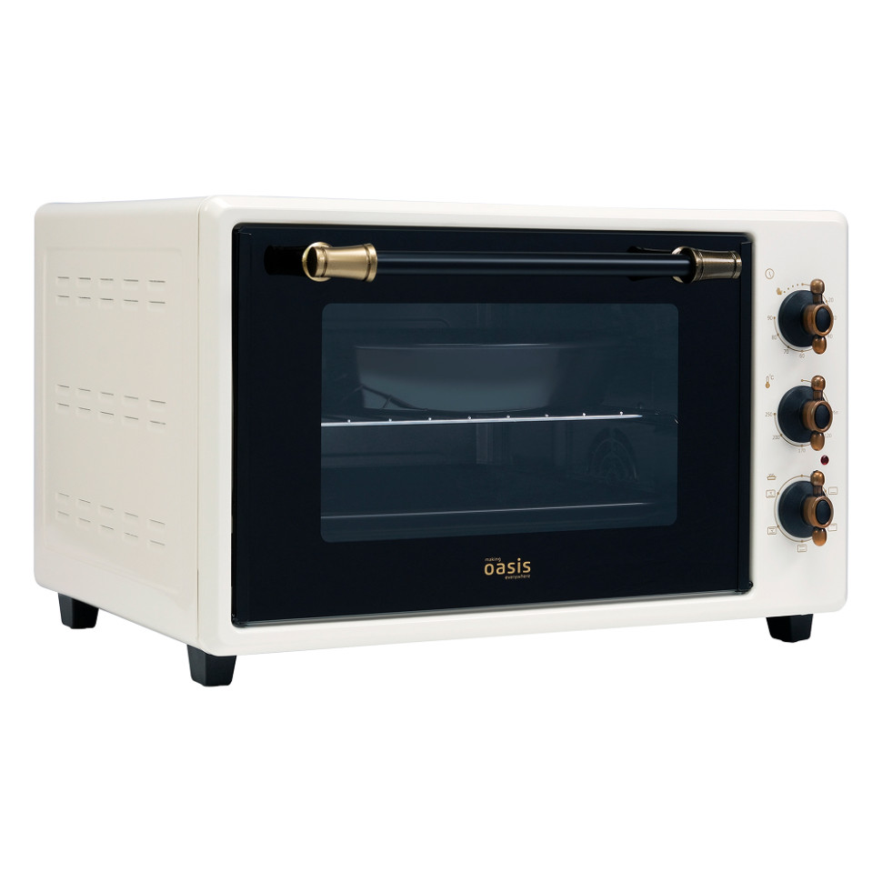 Духовой шкаф OASIS everywhere M-40CRU1 Бежевый, 40л, 1500Вт, конвекция,50–250 °C, 5 реж., нерж.сталь Духовой шкаф OASIS everywhere M-40CRU1 Бежевый, 40л, 1500Вт, конвекция,50–250 °C, 5 реж., нерж.сталь