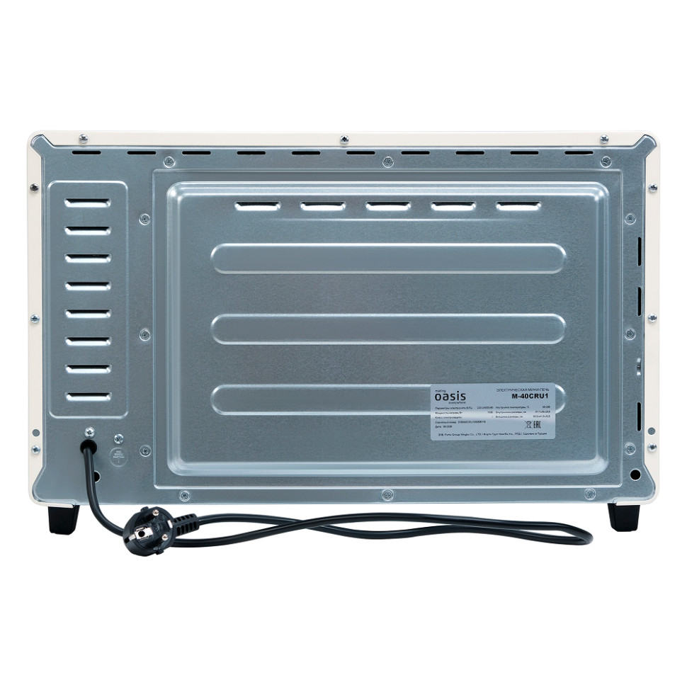 Духовой шкаф OASIS everywhere M-40CRU1 Бежевый, 40л, 1500Вт, конвекция,50–250 °C, 5 реж., нерж.сталь Духовой шкаф OASIS everywhere M-40CRU1 Бежевый, 40л, 1500Вт, конвекция,50–250 °C, 5 реж., нерж.сталь