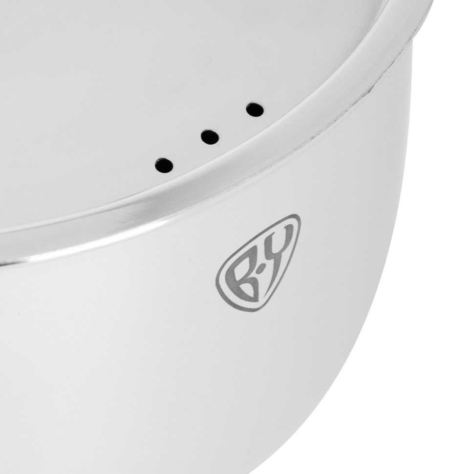 Кастрюля BY COLLECTION Промо, 20х12,5см, 3,7л, с нерж. крышкой, индукция, нерж.сталь 18/10