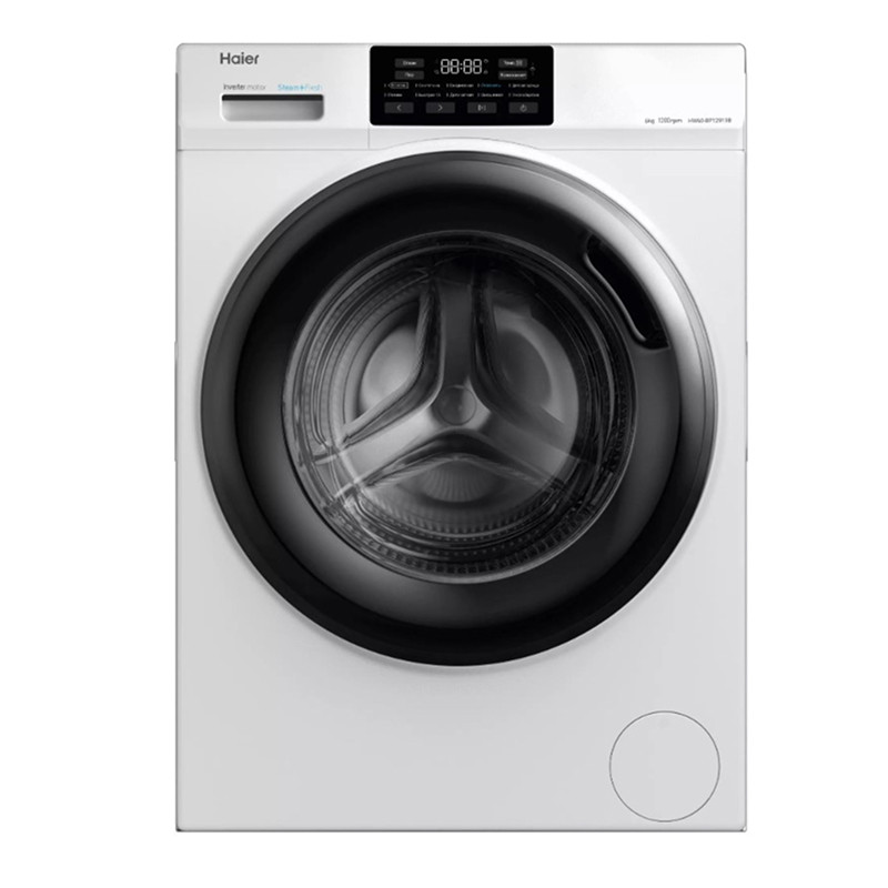 Стиральная машина Haier HW60-BP12919B, Белый, 6кг, инверт.мотор, пар, 1200об/мин,10 реж.,59.5x85x46