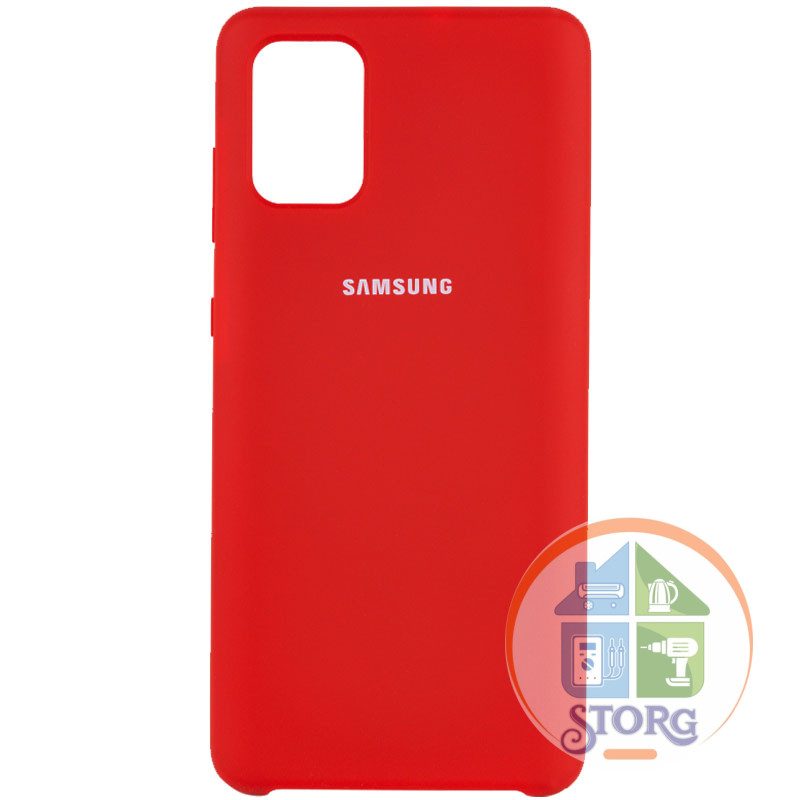 Чехол Silicone case для Samsung A71 2020 красный (14)