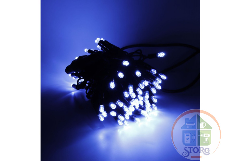 Гирлянда светодиодная S-TORG "Искра" 100 led (уличный шнур,разноцвет)