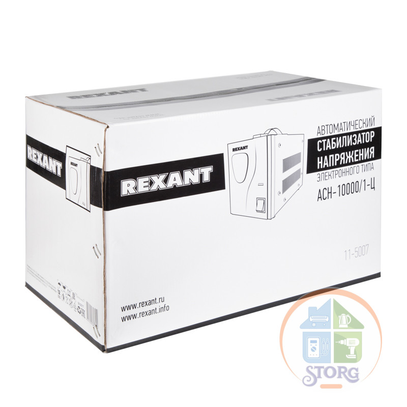 Стабилизатор напряжения релейный REXANT АСН-10000/1-Ц (10 кВт, 140-260В, 12 мес гарантия)