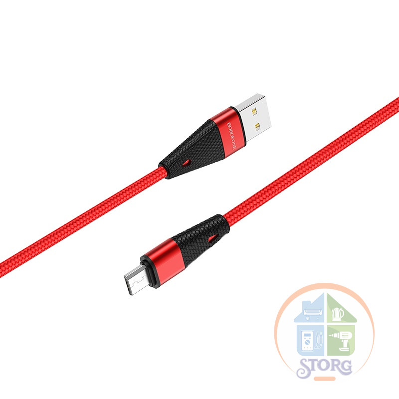 USB кабель BOROFONE BU10 Pineapple charging data cable for Micro (red)