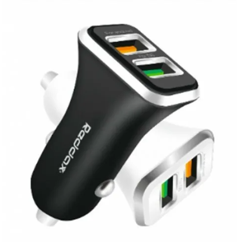 AЗУ Reddax RDX-113 2*USB 2400mA + micro кабель - чёрный