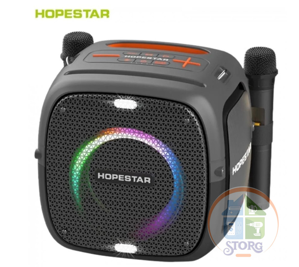 Портативная колонка Hopestar PARTY ONE с двумя микрофонами, 80Вт