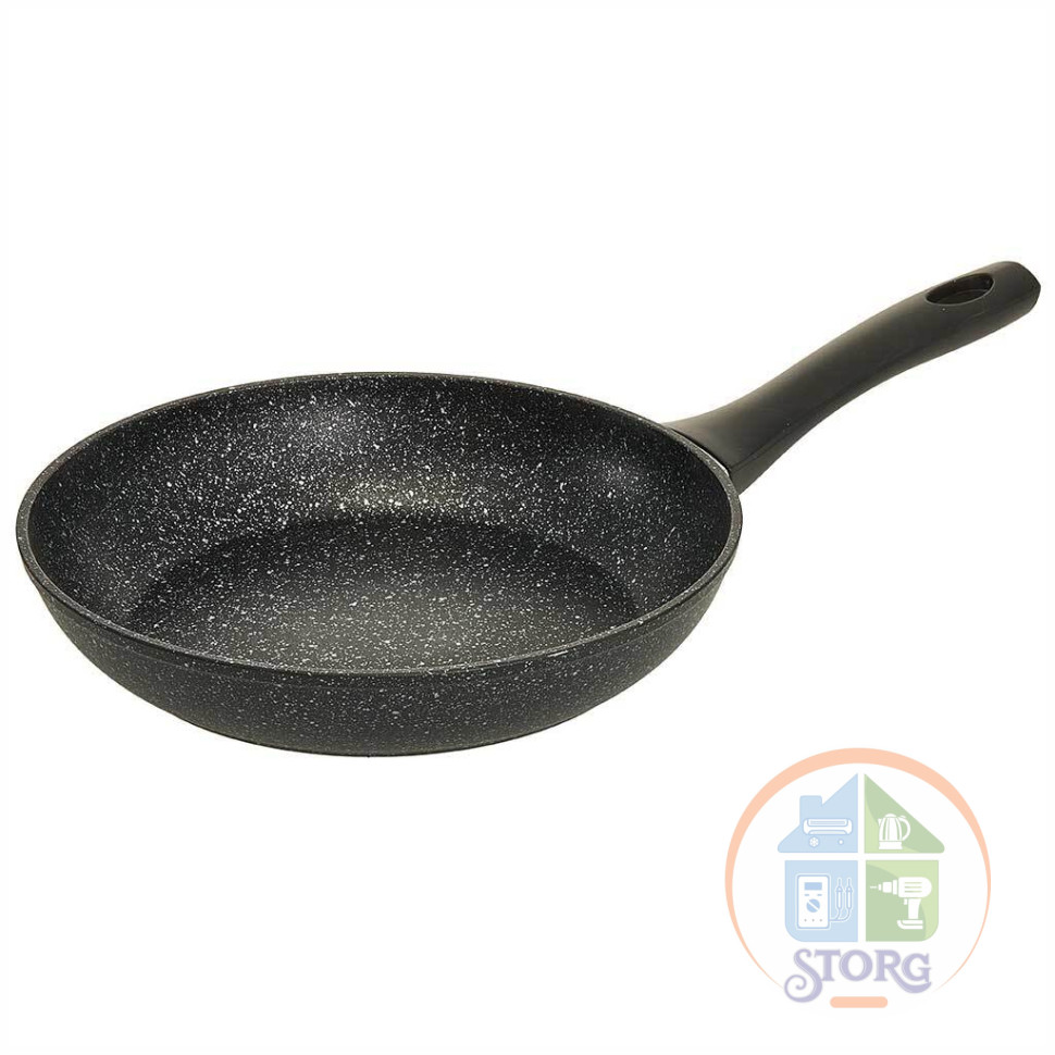 Сковорода алюминиевая ALPENKOK AK-0117A/24N "BLACK MARBLE", d=24см, индукция, антиприг.покрытие