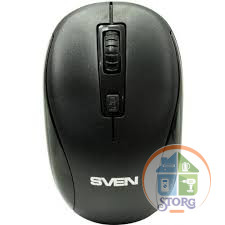 Мышь оптическая беспроводная Sven RX-255W, USB, чёрная