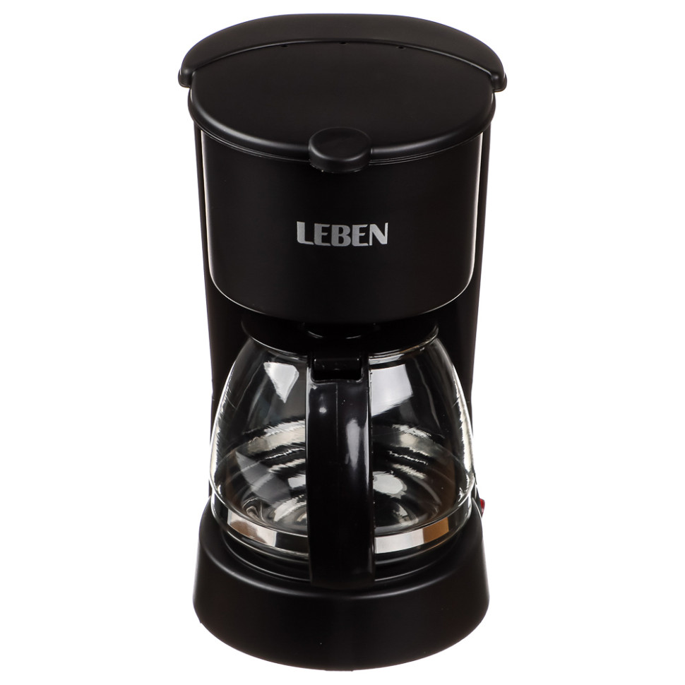 Кофеварка капельная LEBEN 650Вт, стеклянная колба 650мл, 220В/50Гц Кофеварка капельная LEBEN 650Вт, стеклянная колба 650мл, 220В/50Гц