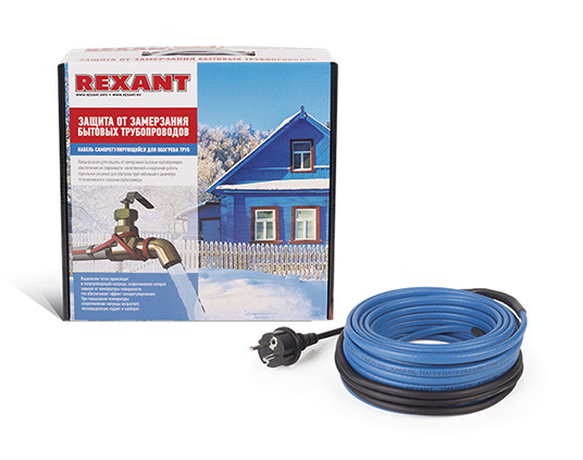 Греющий саморегулирующийся кабель REXANT на трубу 15MSR-PB 4M (4м/60Вт)
