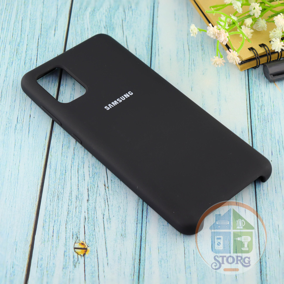 Чехол Silicone case для Samsung A71 2020 чёрный (18)