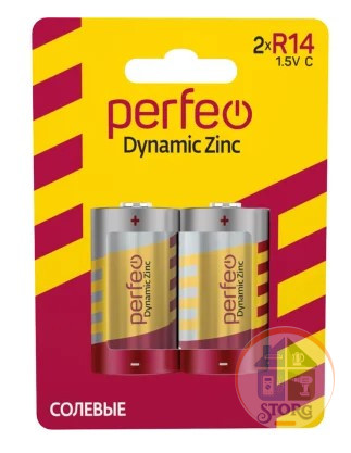 Элемент питания Perfeo R14 2BL Dynamic Zinc