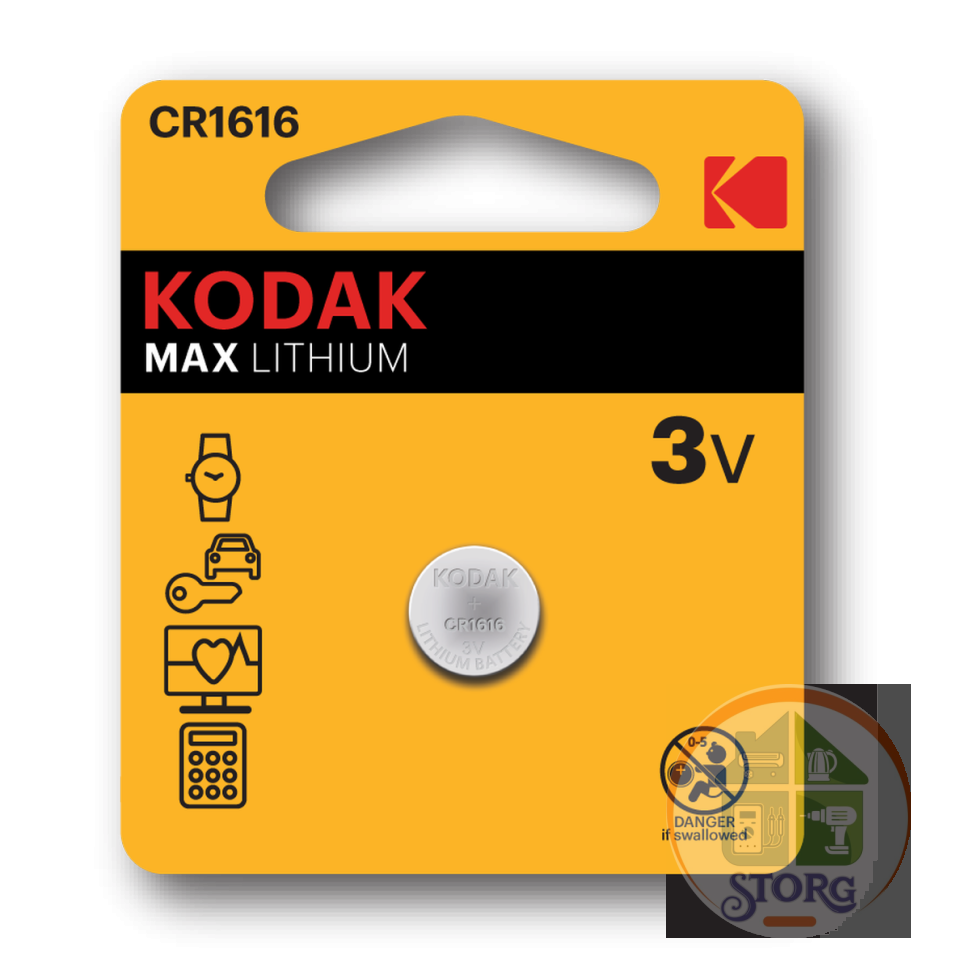 Элемент питания KODAK CR1616/1BL MAX Lithium