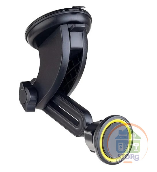 Холдер (автодержатель) до 7,5"/ Perfeo PH-543  на торпедо или стекло/ магнитный/ черный+желтый
