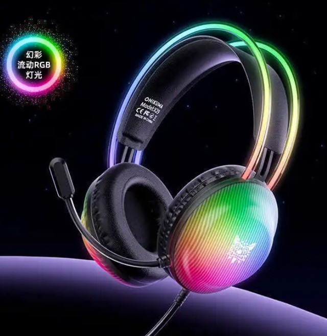 Проводные игровые наушники ONIKUMA X29 RGB, микрофон , шумоподавлением для ПК/PS/XBOX