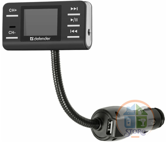FM-модулятор (трансмиттер) DEFENDER RT-Pro (1x usb,дисплей,mp3,microSD,пульт)