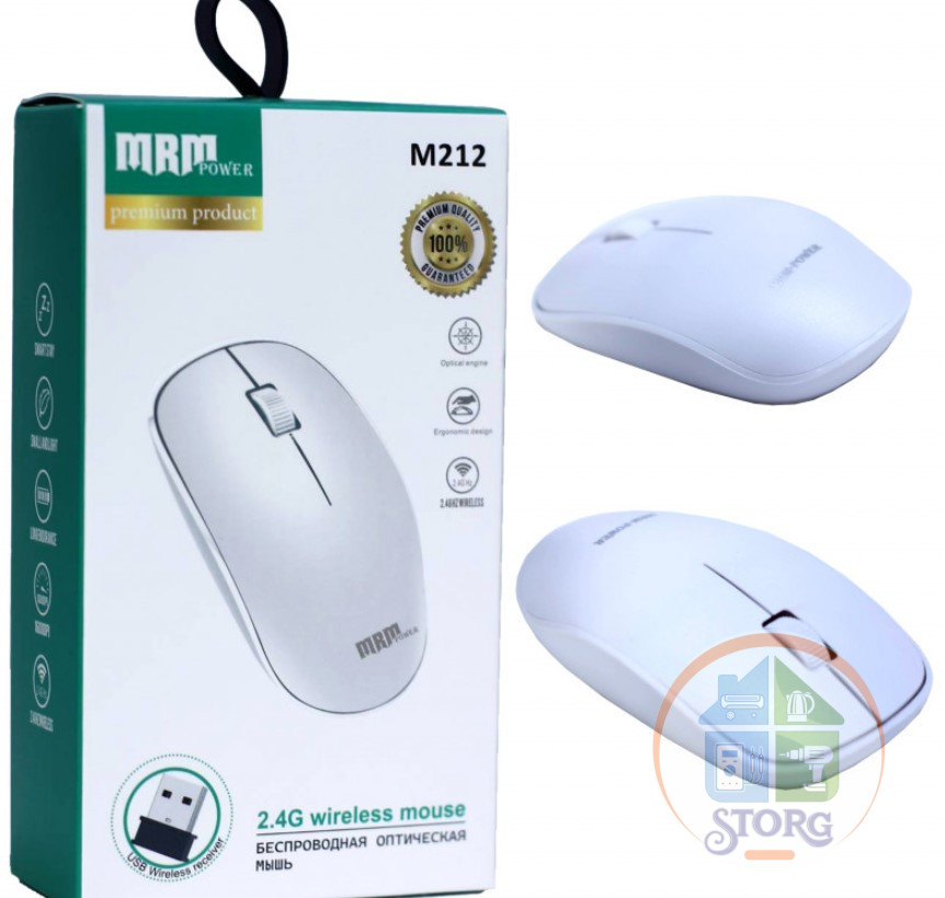 Мышь беспроводная Mrm-Power M212 White