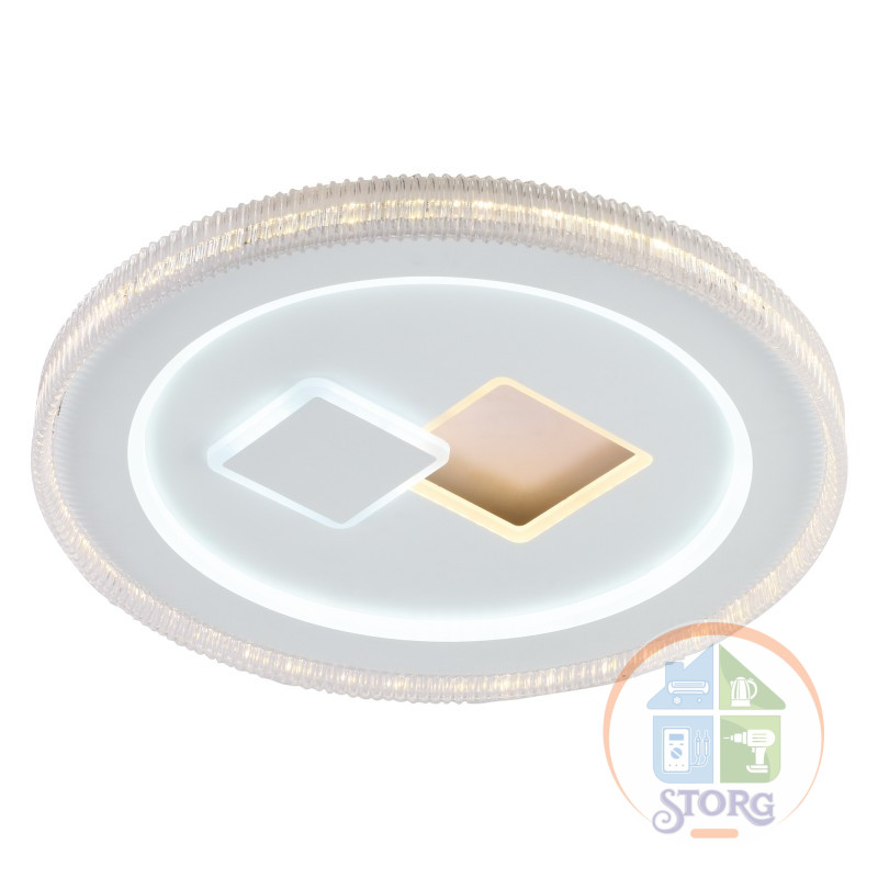 Люстра потолочная LED димм GALASSIA ДУ, 3 реж, 480х60, 80Вт, 2700+6400/4200/6400+2700, 30м2, бел, 51662 4 Ritter