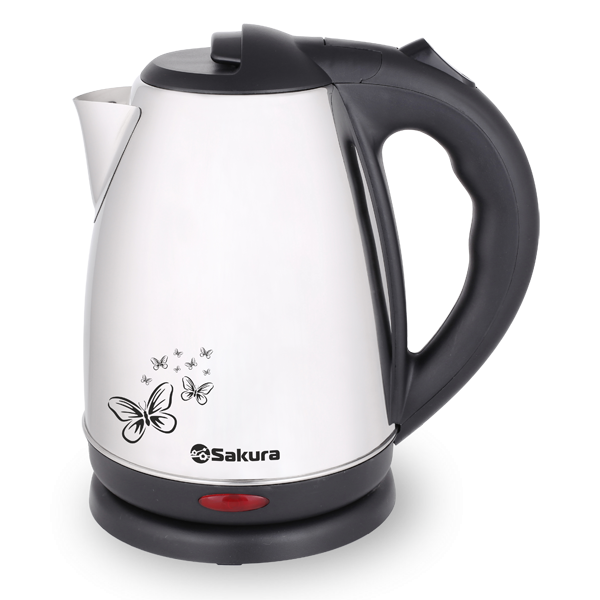 Чайник электрический SAKURA SA-2135S (Черный/Нерж.сталь; Мощность 1800Вт;Объем 1.8л;Нерж.сталь;Диск)