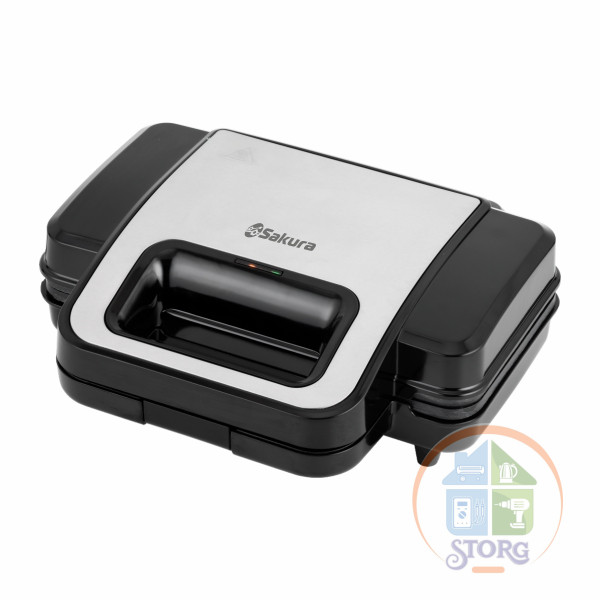 Сэндвичница SAKURA SA-7425S 1000Вт антипригар покрытие (10702070/181124/5130572/1, Китай)