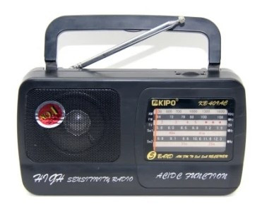 Радиоприемник KIPO KB-409AC (ORIG) ( FM, УКВ, СВ, КВ, питание от сети и бат.R20 , AUX)