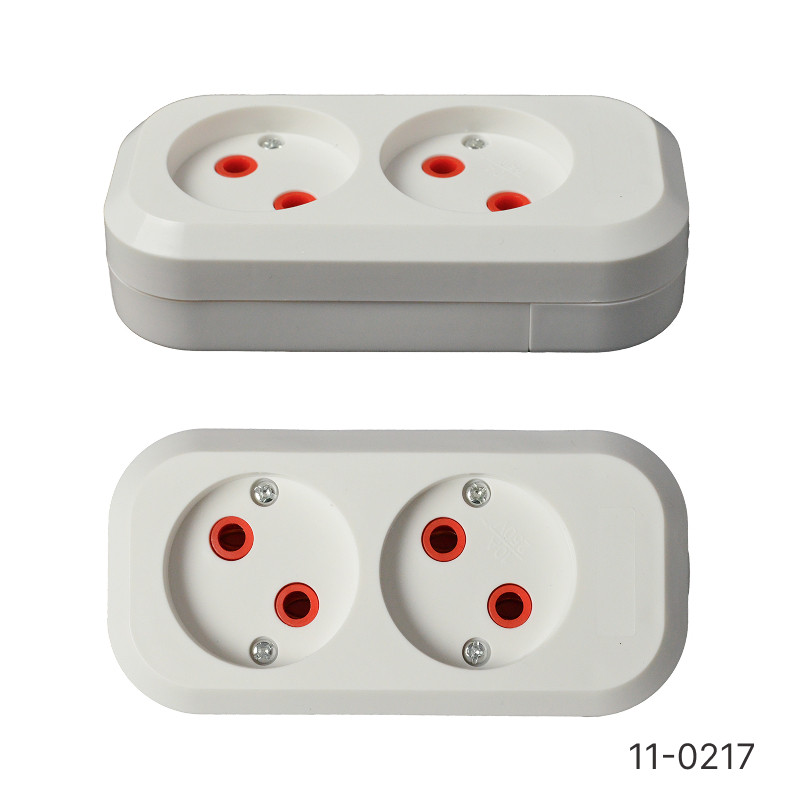 Колодка электрическая YK411 двойная термопластик 250V/10A IP44 (черный) (10шт) Колодка электрическая YK411 двойная термопластик 250V/10A IP44 (черный) (10шт)