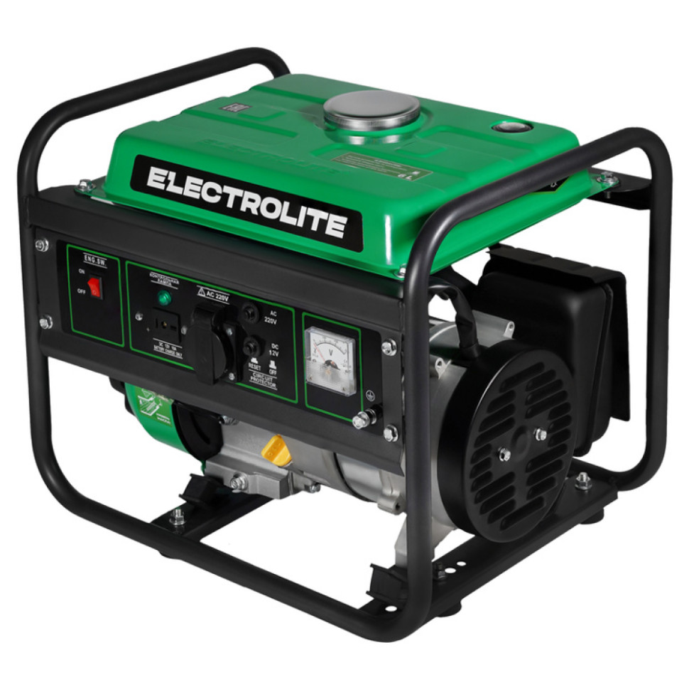 Генератор бензиновый ELECTROLITE 1500 (1/1.5кВт, 230В, AVR, однофазная, 4-такт., ручной, бак 6л) Генератор бензиновый ELECTROLITE 1500 (1/1.5кВт, 230В, AVR, однофазная, 4-такт., ручной, бак 6л)