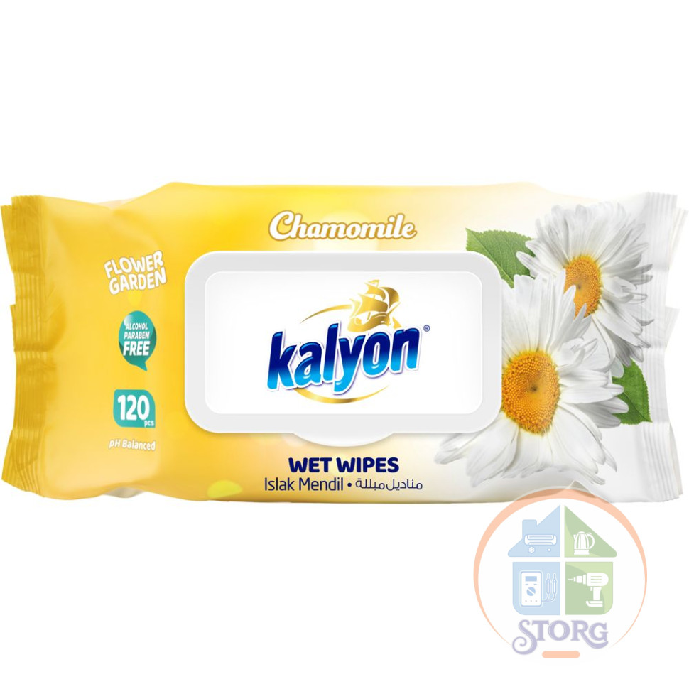 Влажные салфетки "KALYON" РОМАШКА (CHAMOMILLE) 100 шт ( 12шт )