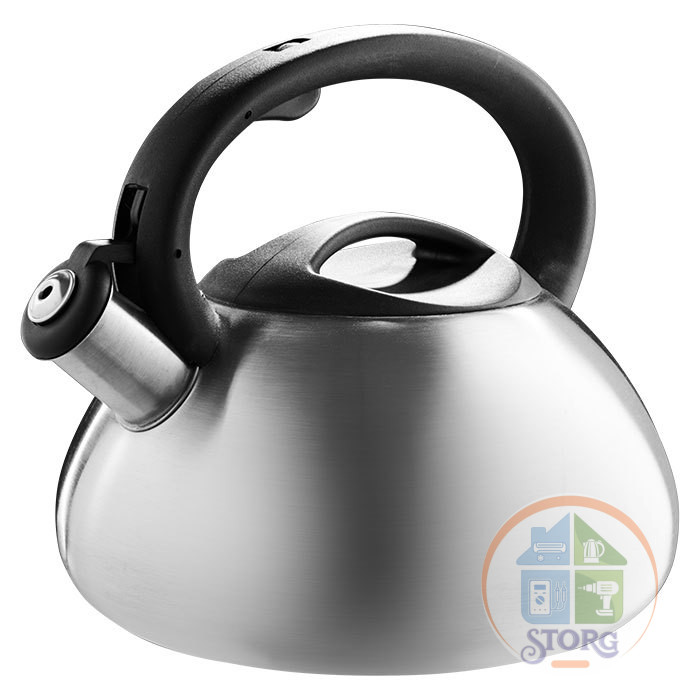 Чайник металлический WEBBER BE-0587, из нерж.стали 3л, со свистком, сатин