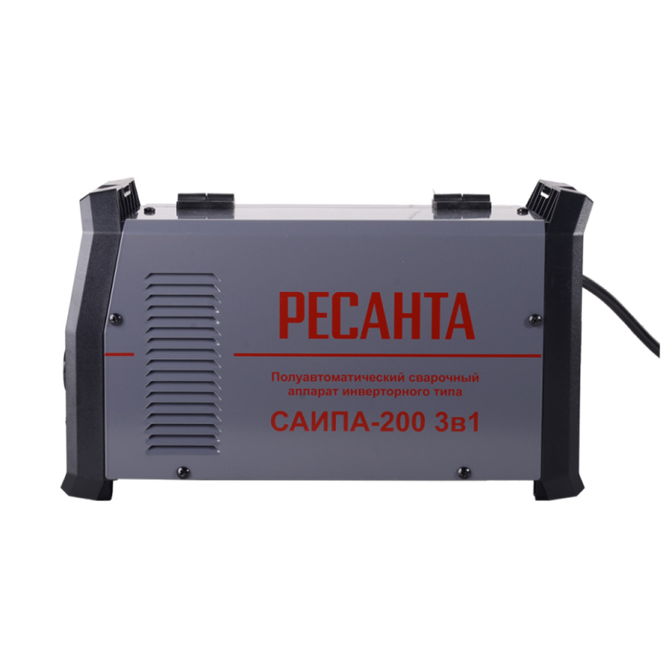 Сварочный аппарат полуавтомат Ресанта САИПА-200, MMA/FCAW/TIG Lift, 15–200А, 5,6кВт, 140–270В, ПВ70% Сварочный аппарат полуавтомат Ресанта САИПА-200, MMA/FCAW/TIG Lift, 15–200А, 5,6кВт, 140–270В, ПВ70%