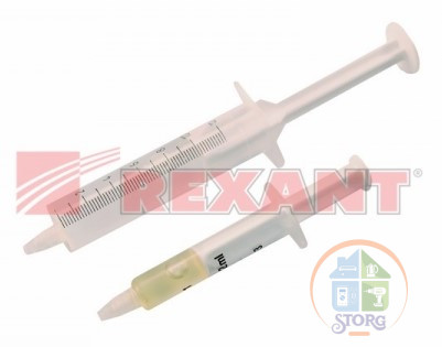 Клей эпоксидный универсальный  (смола+отвердитель)  10мл (шприц) REXANT