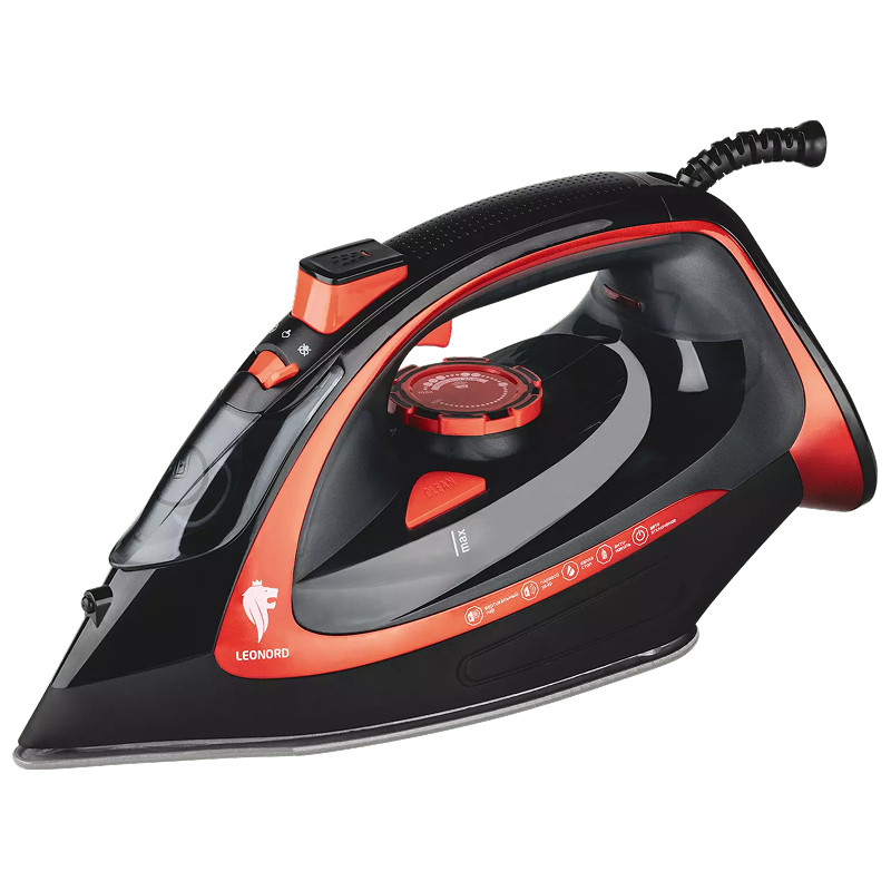 Утюг LEONORD LE-1805 Красно-черный; 2600Вт; 24 мес. гар.