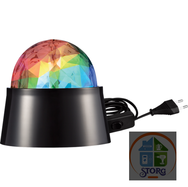 Диско-лампа REV LED DISCO RGB 3W, шнур питания в комплекте