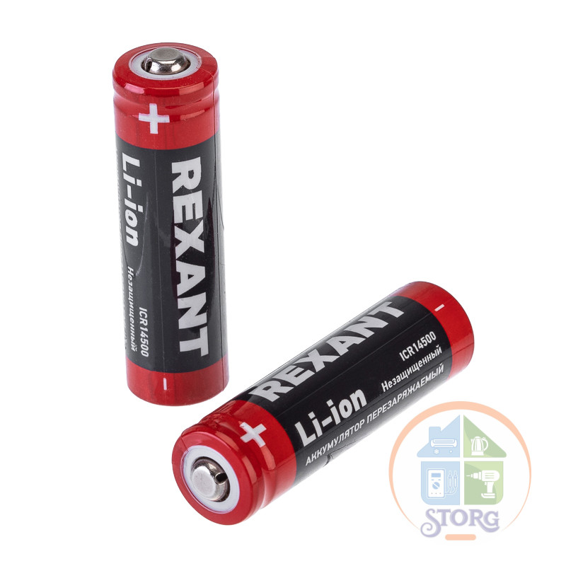 Аккумулятор REXANT Li-ion 14500 unprotected 750 mAH
