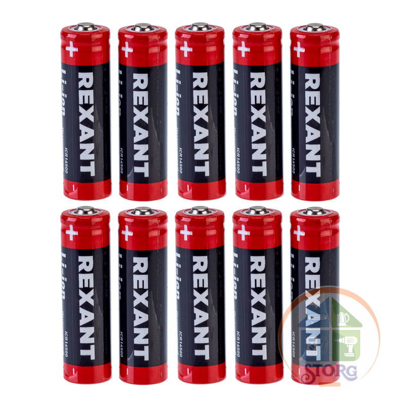 Аккумулятор REXANT Li-ion 14500 unprotected 750 mAH
