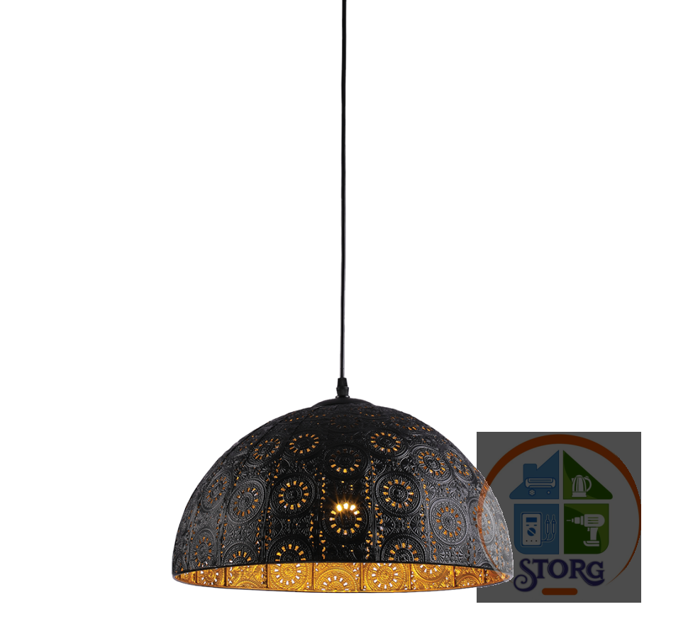 Светильник подвесной RV-CPD1488 E27, ф400х200мм, черный, REV Ritter