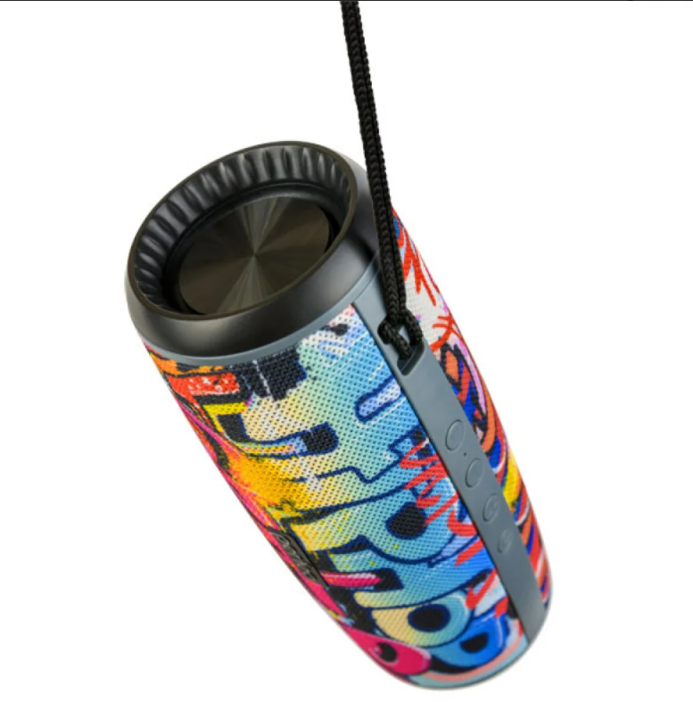 Perfeo Bluetooth-колонка "HIP HOP" FM, microSD, USB, AUX, мощность 12Вт, 2600mAh, граффити PF_A4336