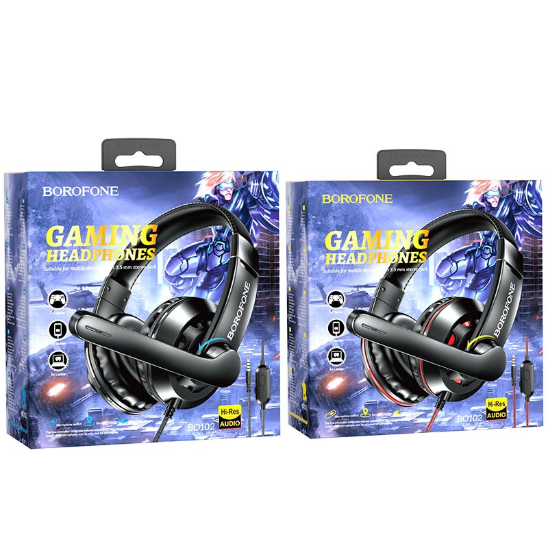 Наушники полноразмерные Borofone BO102 Amusement gaming, red