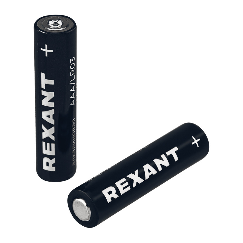 Элемент питания REXANT AAA/LR03 мизинчиковая, 1,5В, блистер 24 шт., алкалиновая