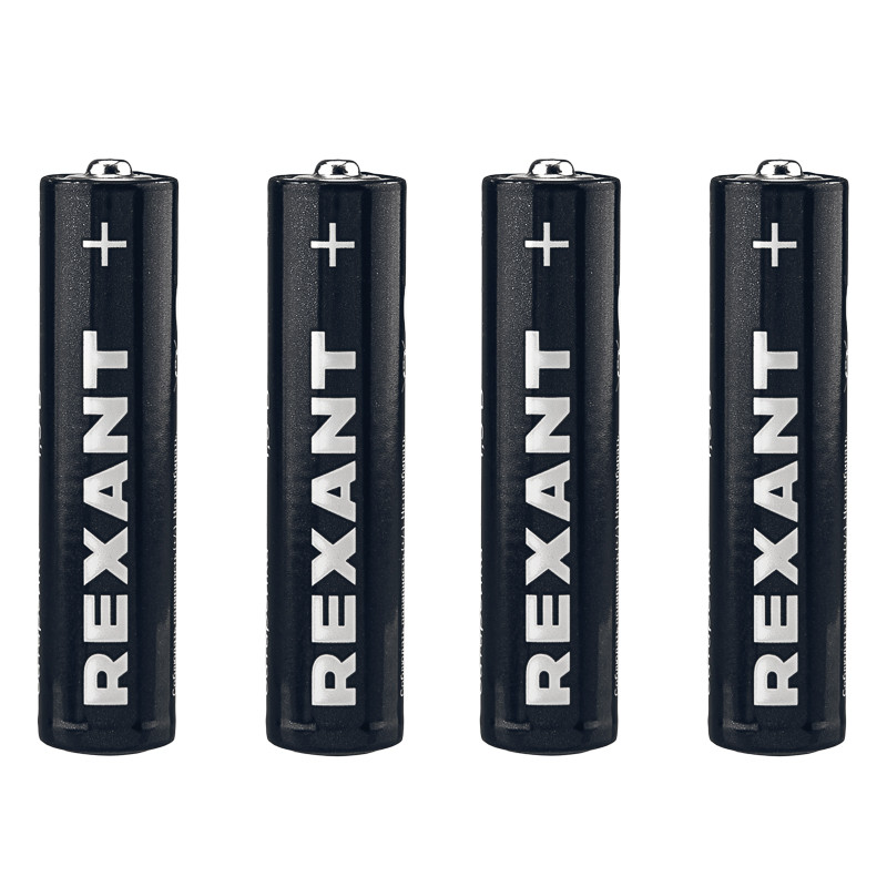 Элемент питания REXANT AAA/LR03 мизинчиковая, 1,5В, блистер 24 шт., алкалиновая
