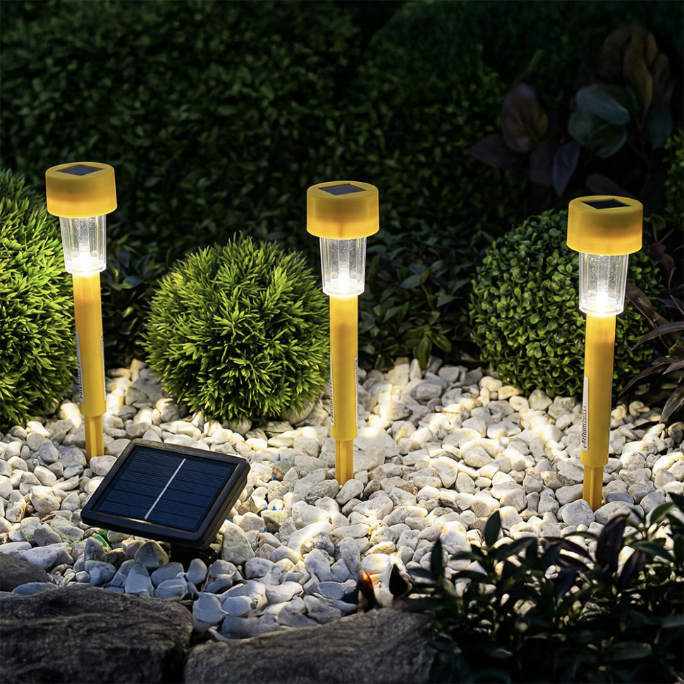 Фонарь садовый на солнечной батарее INBLOOM 4.5x4.5x31см, 1x1.2V 40mAh NI-MH, 1LED*белый, пластик
