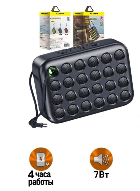 Портативная Акустика Awei Y385 Bluetooth Speaker {Black}