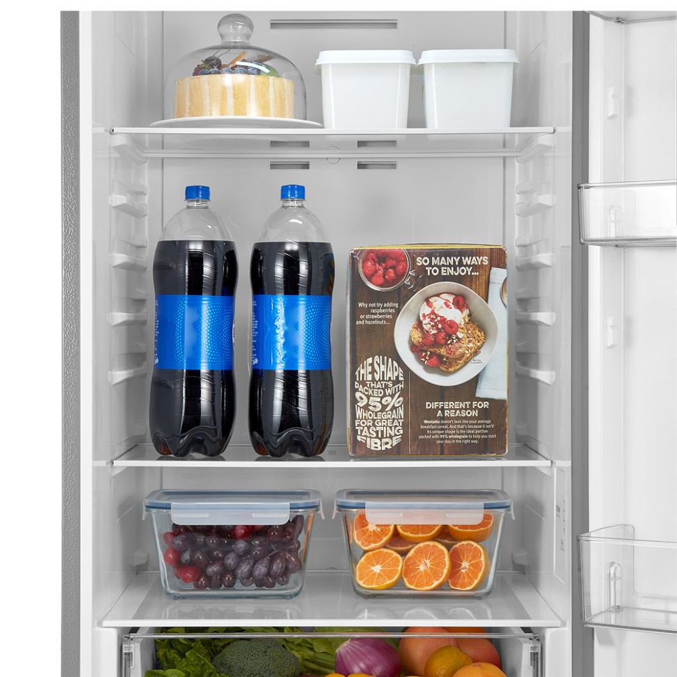 Холодильник Midea MDRB457FGF46ID Серебристый, 239л/105л, инверт.мотор, No Frost, 186х57х59,5